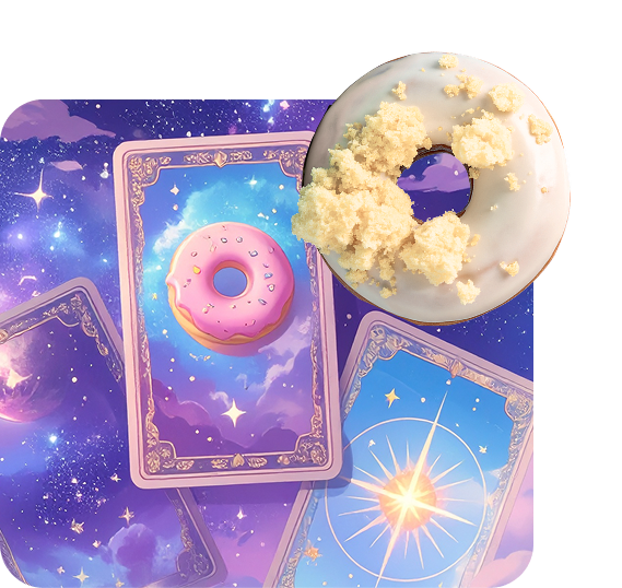 Donas y cartas con predicciones cósmicas